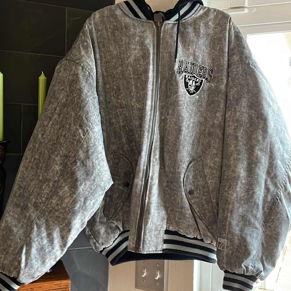 Vintage Los Angeles raiders hooded jacket